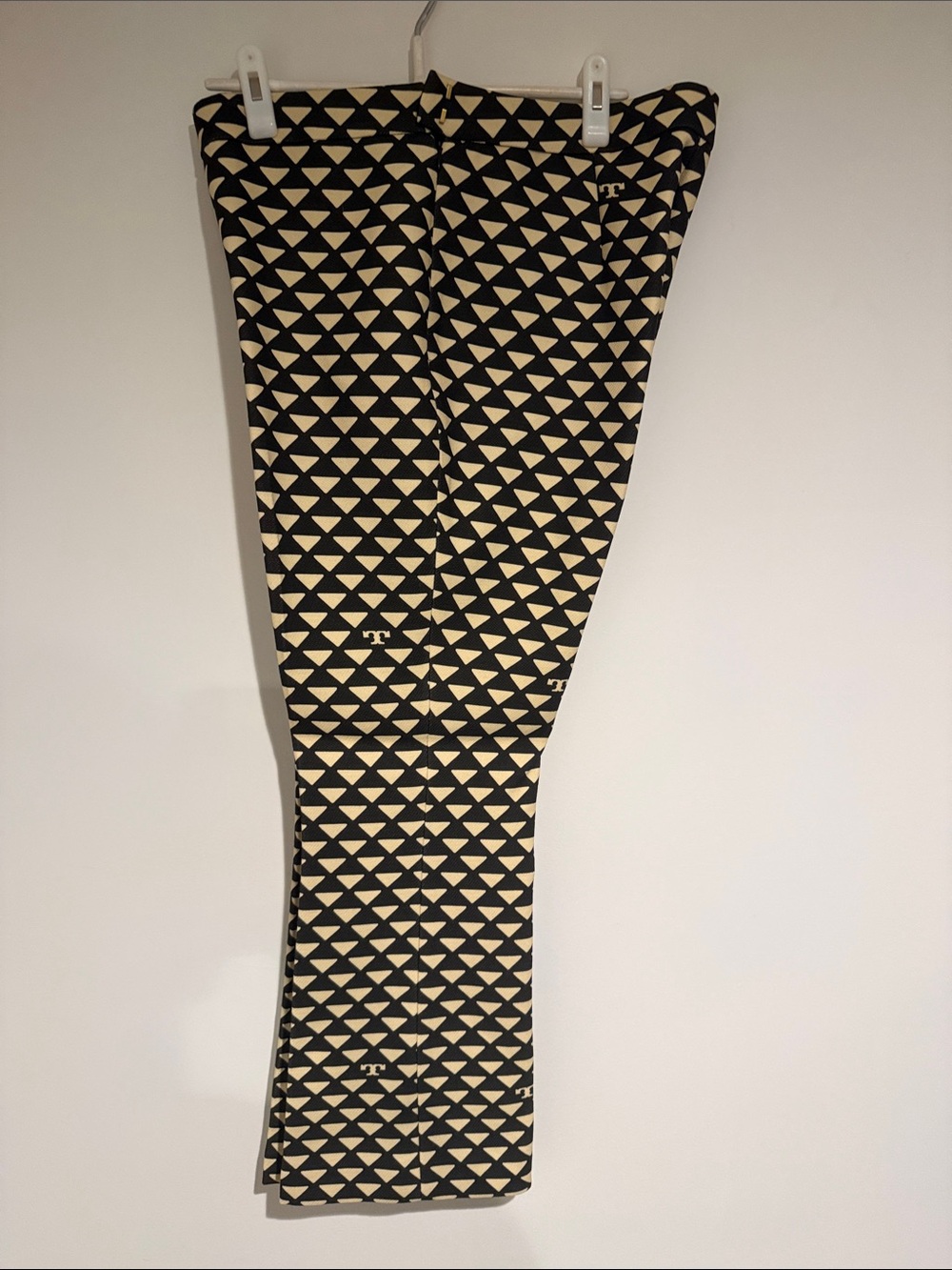 Tory Burch Black and Cream Triangle-Print Men’s Pants